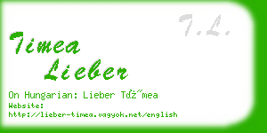 timea lieber business card